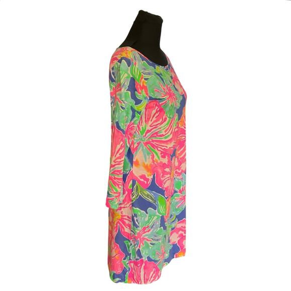 Lilly Pulitzer Colorful Marlowe Dress Beckon Blue Jungle Utopia Size S - Picture 2 of 6